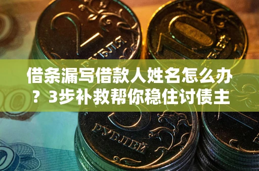 北京借条漏写借款人姓名怎么办？3步补救帮你稳住讨债主动权