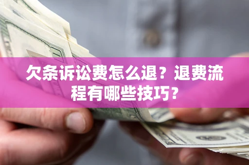 北京欠条诉讼费怎么退？退费流程有哪些技巧？