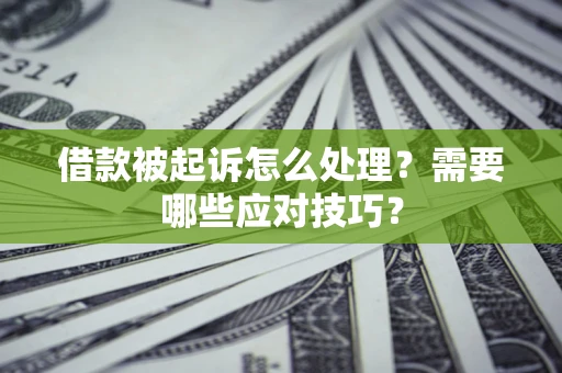 北京借款被起诉怎么处理？需要哪些应对技巧？