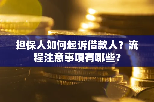 北京担保人如何起诉借款人？流程注意事项有哪些？